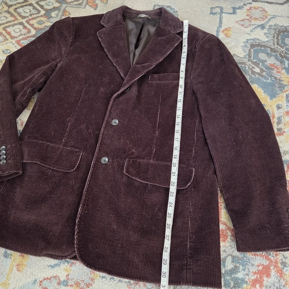 Eddie Bauer Vintage Corduroy Blazer Jacket Men's Medium Brown Notched Lapels‎